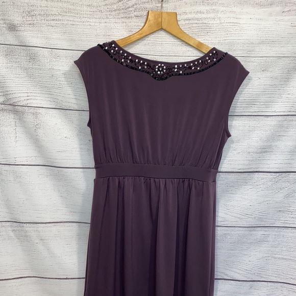 NWT purple w/beading dress Banana Republic MEDIUM - Picture 6 of 9